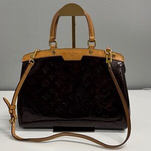 Louis Vuitton Amarante Monogram Vernis Patent Leather Brea bag with strap